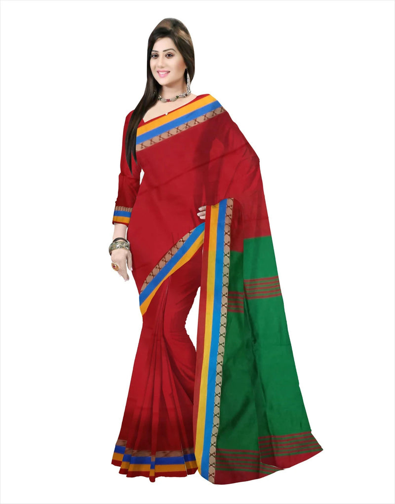 Pradip Fabrics Ethnic Women's Bengal Tant Silk Saree
