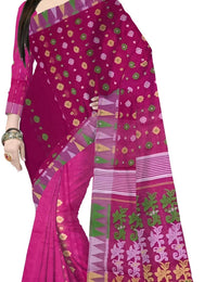 Pradip Fabrics Ethnic Women's Tant Cotton Dhakai Jamdami Saree