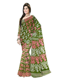 Pradip Fabrics Ethnic Women's Tant Cotton Dhakai Jamdami Saree