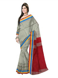Pradip Fabrics Ethnic Women's Bengal Tant Silk Saree 