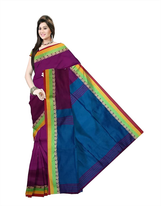 Pradip Fabrics Ethnic Women's Bengal Tant Silk Saree 
