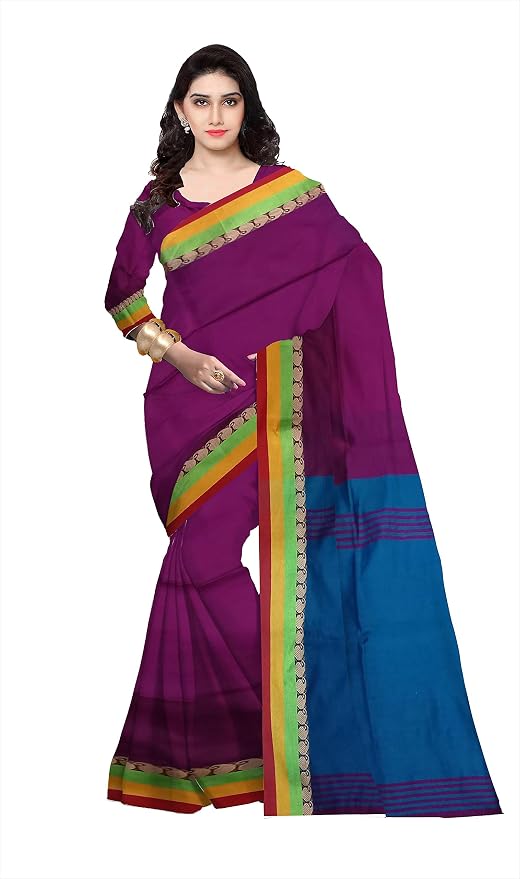Pradip Fabrics Ethnic Women's Bengal Tant Silk Saree 