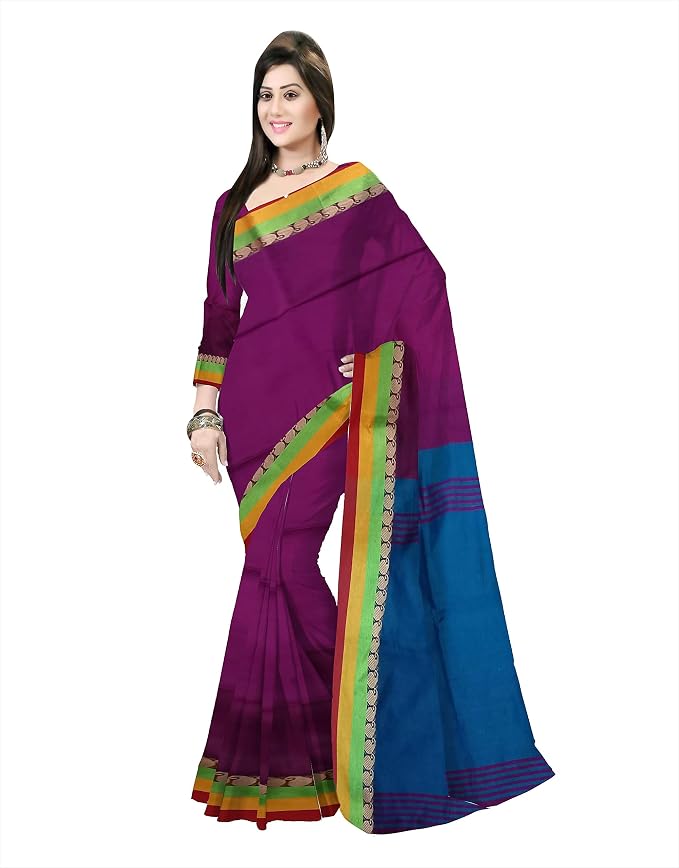 Pradip Fabrics Ethnic Women's Bengal Tant Silk Saree 