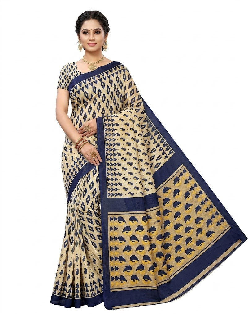 Pradip Fabrics Ethnic Women's Tant Cotton Dhakai Jamdami Saree
