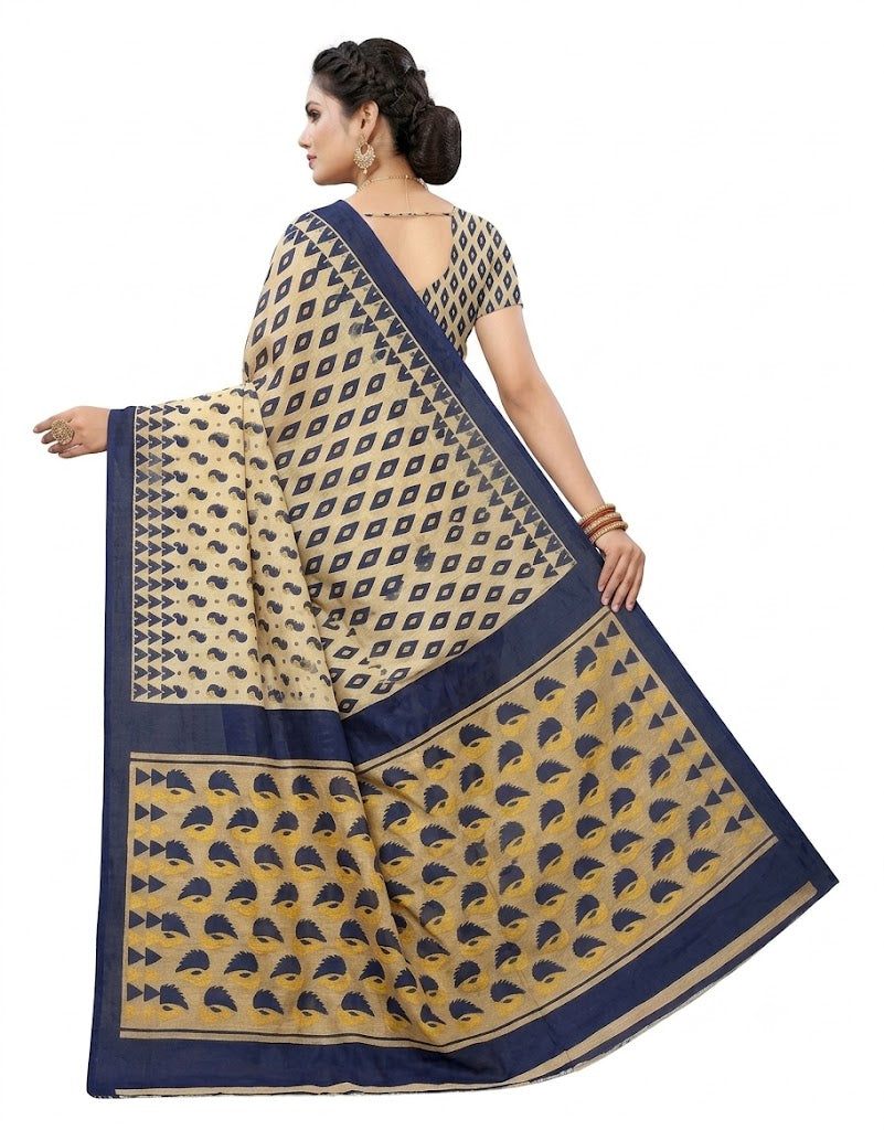 Pradip Fabrics Ethnic Women's Tant Cotton Dhakai Jamdami Saree