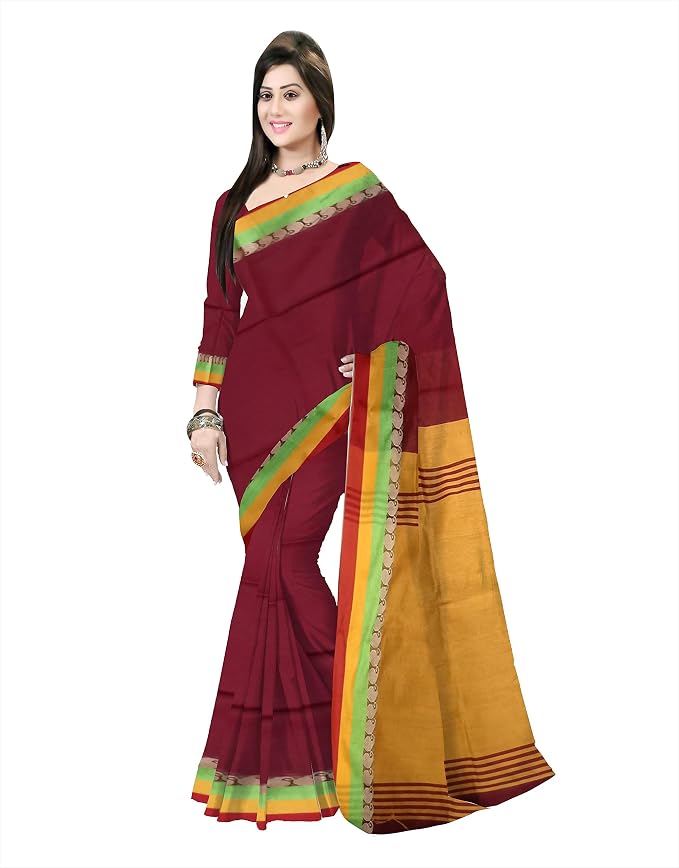 Pradip Fabrics Ethnic Women's Bengal Tant Silk Saree 