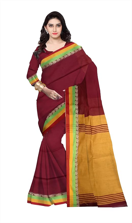 Pradip Fabrics Ethnic Women's Bengal Tant Silk Saree 