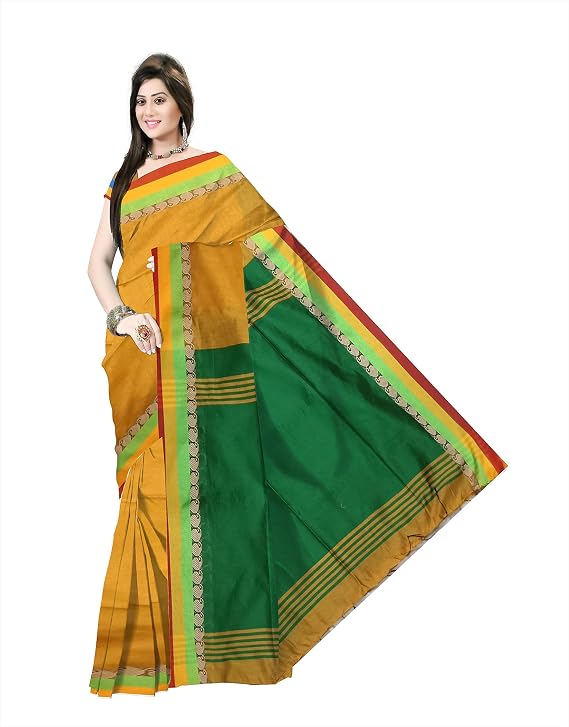 Pradip Fabrics Ethnic Women's Bengal Tant Silk Saree 