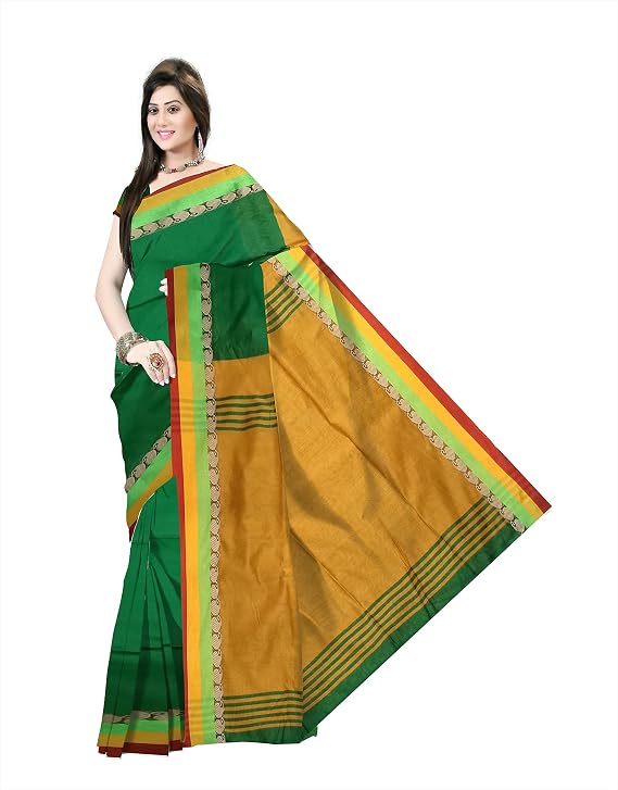 Pradip Fabrics Ethnic Women's Bengal Tant Silk Saree 