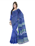 Pradip Fabrics Floral Print Tant Silk Blend Saree