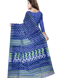 Pradip Fabrics Floral Print Tant Silk Blend Saree