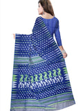 Pradip Fabrics Floral Print Tant Silk Blend Saree