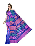 Pradip Fabrics Floral Print Tant Silk Blend Saree