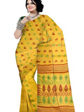 Pradip Fabrics Floral Print Tant Silk Blend Saree