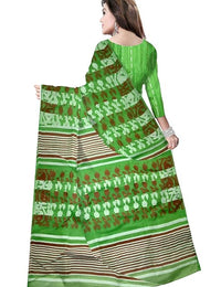 Pradip Fabrics Floral Print Tant Silk Blend Saree