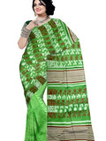 Pradip Fabrics Floral Print Tant Silk Blend Saree