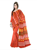 Pradip Fabrics Floral Print Tant Silk Blend Saree