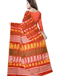 Pradip Fabrics Floral Print Tant Silk Blend Saree