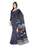 Pradip Fabrics Floral Print Tant Silk Blend Saree