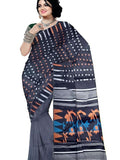 Pradip Fabrics Floral Print Tant Silk Blend Saree