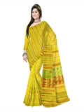 Pradip Fabrics Floral Print Tant Silk Blend Saree