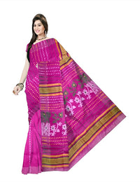 Pradip Fabrics Floral Print Tant Silk Blend Saree