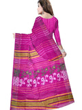 Pradip Fabrics Floral Print Tant Silk Blend Saree
