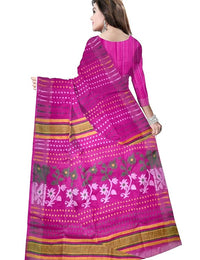 Pradip Fabrics Floral Print Tant Silk Blend Saree