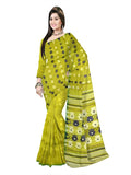 Pradip Fabrics Floral Print Tant Silk Blend Saree