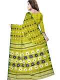Pradip Fabrics Floral Print Tant Silk Blend Saree