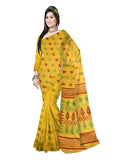 Pradip Fabrics Floral Print Tant Silk Blend Saree