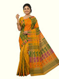 Pradip Fabrics Floral Print Tant Silk Blend Saree