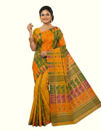 Pradip Fabrics Floral Print Tant Silk Blend Saree