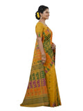 Pradip Fabrics Floral Print Tant Silk Blend Saree