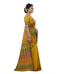 Pradip Fabrics Floral Print Tant Silk Blend Saree