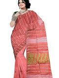 Pradip Fabrics Floral Print Tant Silk Blend Saree