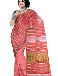 Pradip Fabrics Floral Print Tant Silk Blend Saree