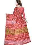 Pradip Fabrics Floral Print Tant Silk Blend Saree
