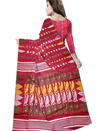 Pradip Fabrics Floral Print Tant Silk Blend Saree