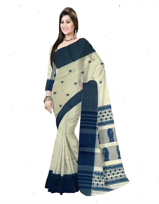 Pradip Fabrics Women's Festive Wear Ethnic Handloom Tant Saree