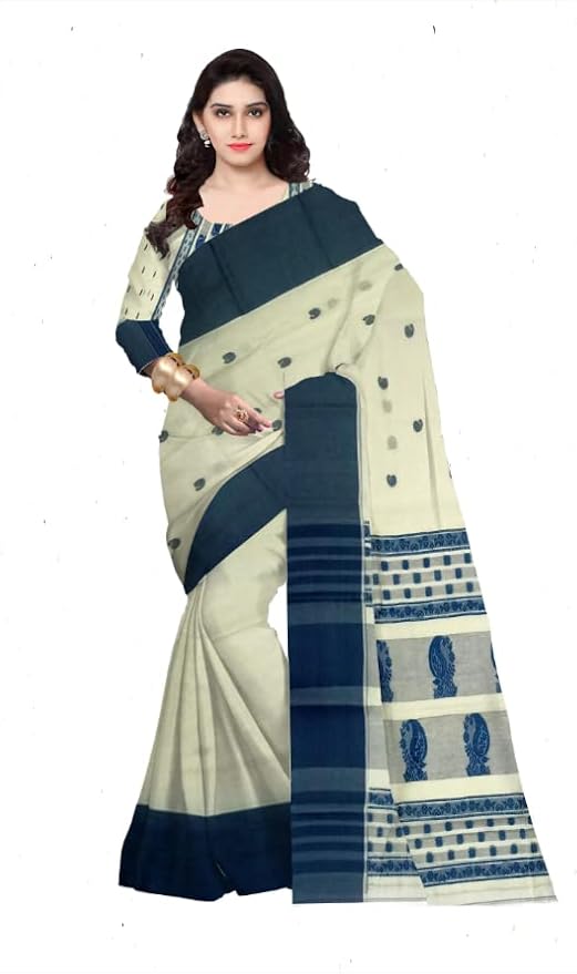 Pradip Fabrics Women's Festive Wear Ethnic Handloom Tant Saree
