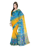 Pradip Fabrics Woven Tant Silk Blend Saree