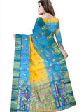 Pradip Fabrics Woven Tant Silk Blend Saree