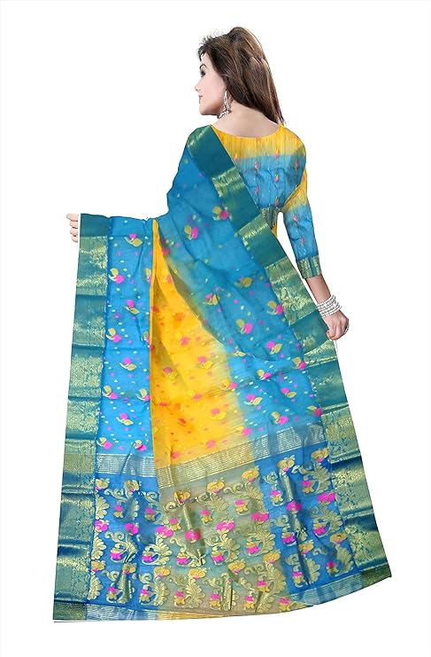 Pradip Fabrics Woven Tant Silk Blend Saree