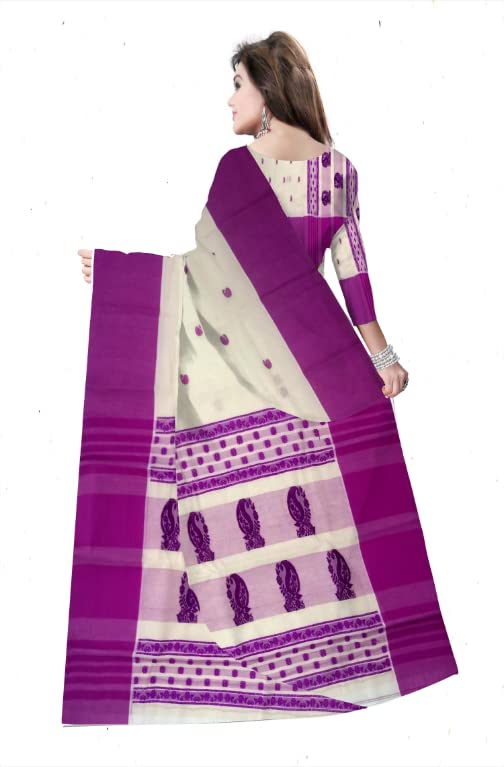 Pradip Fabrics Women's Festive Wear Ethnic Handloom Tant Saree
