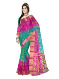Pradip Fabrics Woven Tant Silk Blend Saree
