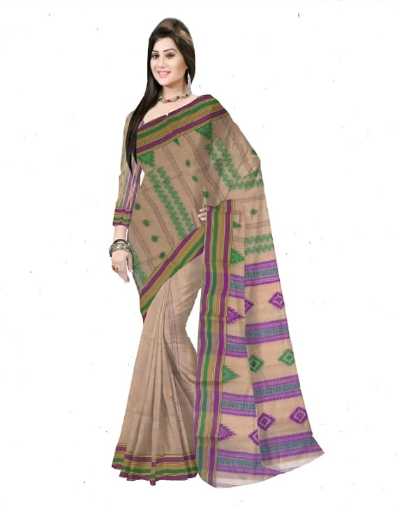 Pradip Fabrics Self Design Bollywood Pure Cotton Saree (Multicolor)