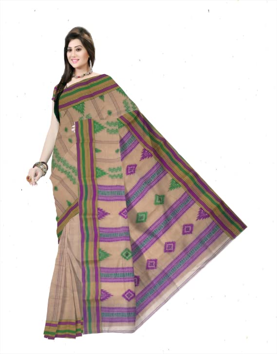 Pradip Fabrics Self Design Bollywood Pure Cotton Saree (Multicolor)
