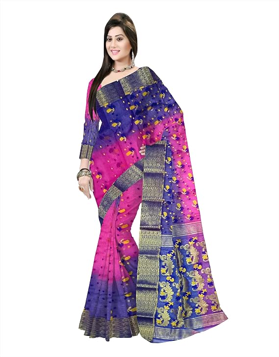 Pradip Fabrics Woven Tant Silk Blend Saree