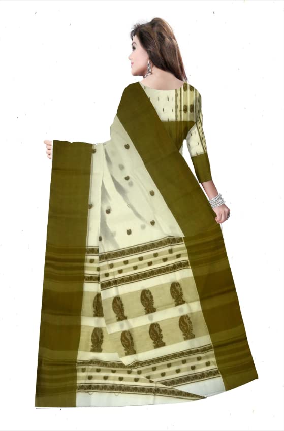 Pradip Fabrics Women's Festive Wear Ethnic Handloom Tant Saree